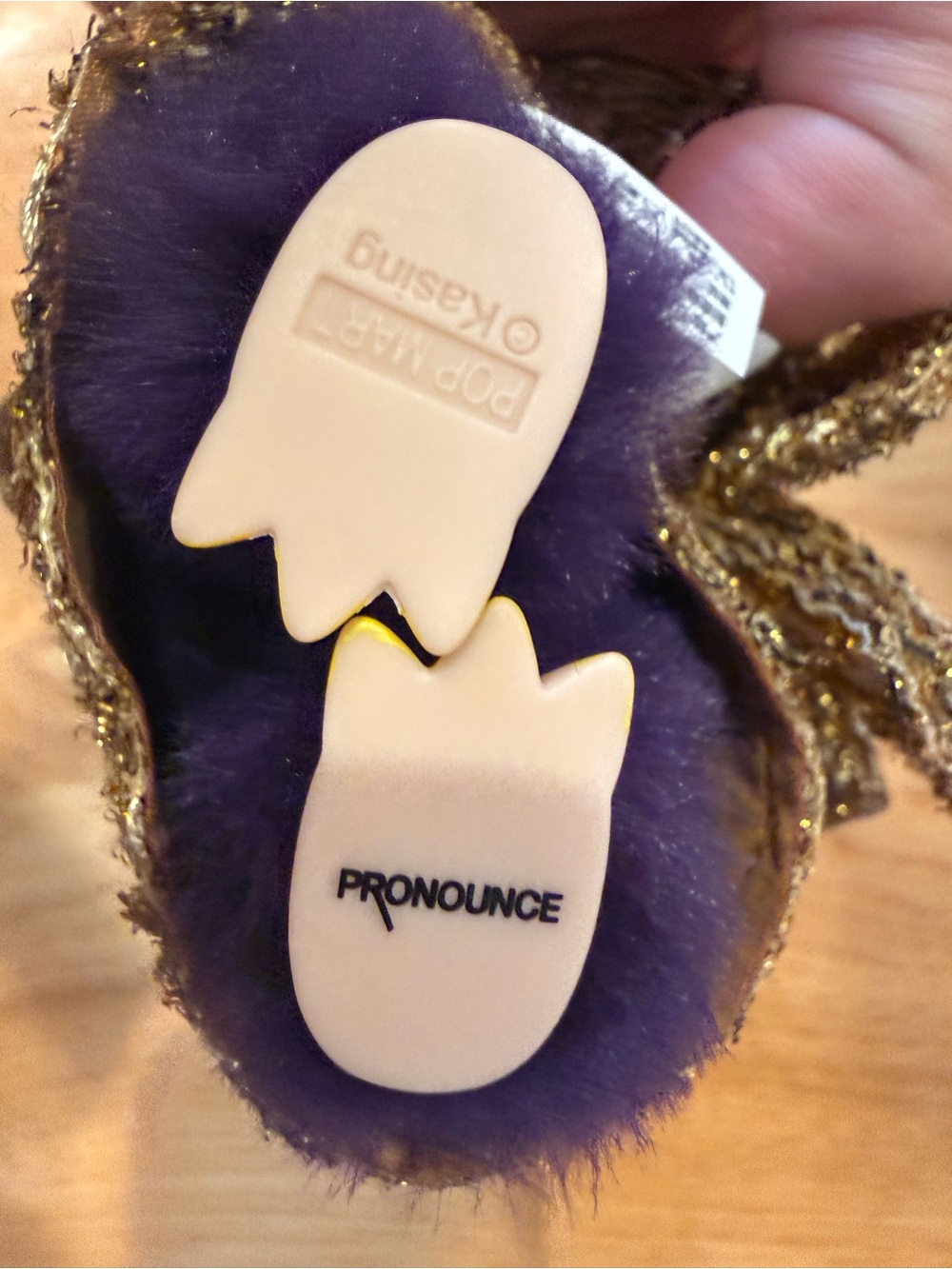 Labubu Purple Plush Monster Keychain with Gold Dress - Picture 4 of 5